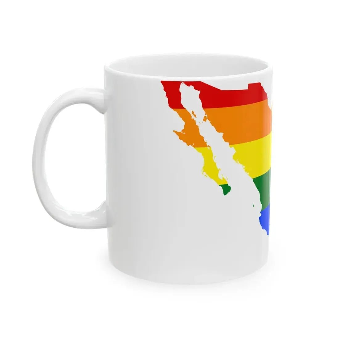 LGBT flag map of Mexico (Mexico) White Coffee Mug - Go Mug Yourself