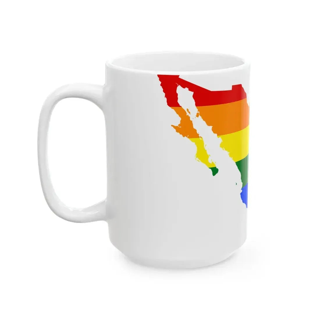 LGBT flag map of Mexico (Mexico) White Coffee Mug - Go Mug Yourself