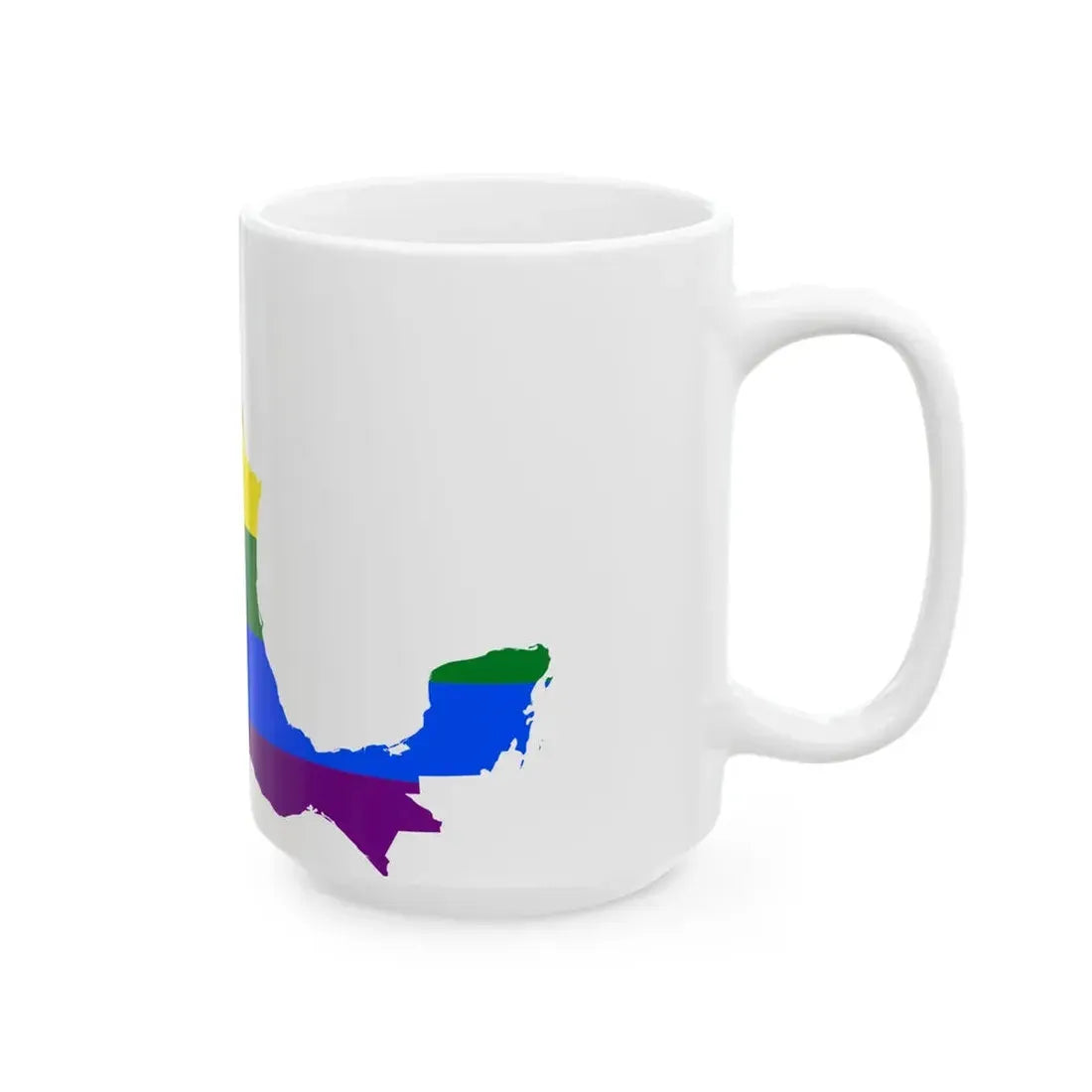 LGBT flag map of Mexico (Mexico) White Coffee Mug - Go Mug Yourself