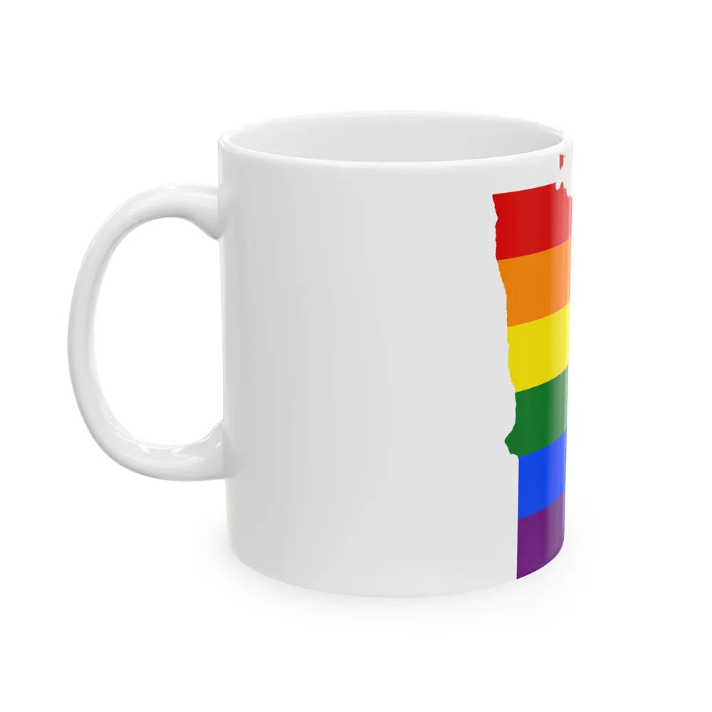 LGBT flag map of Minnesota (United States) White Coffee Mug - Go Mug Yourself