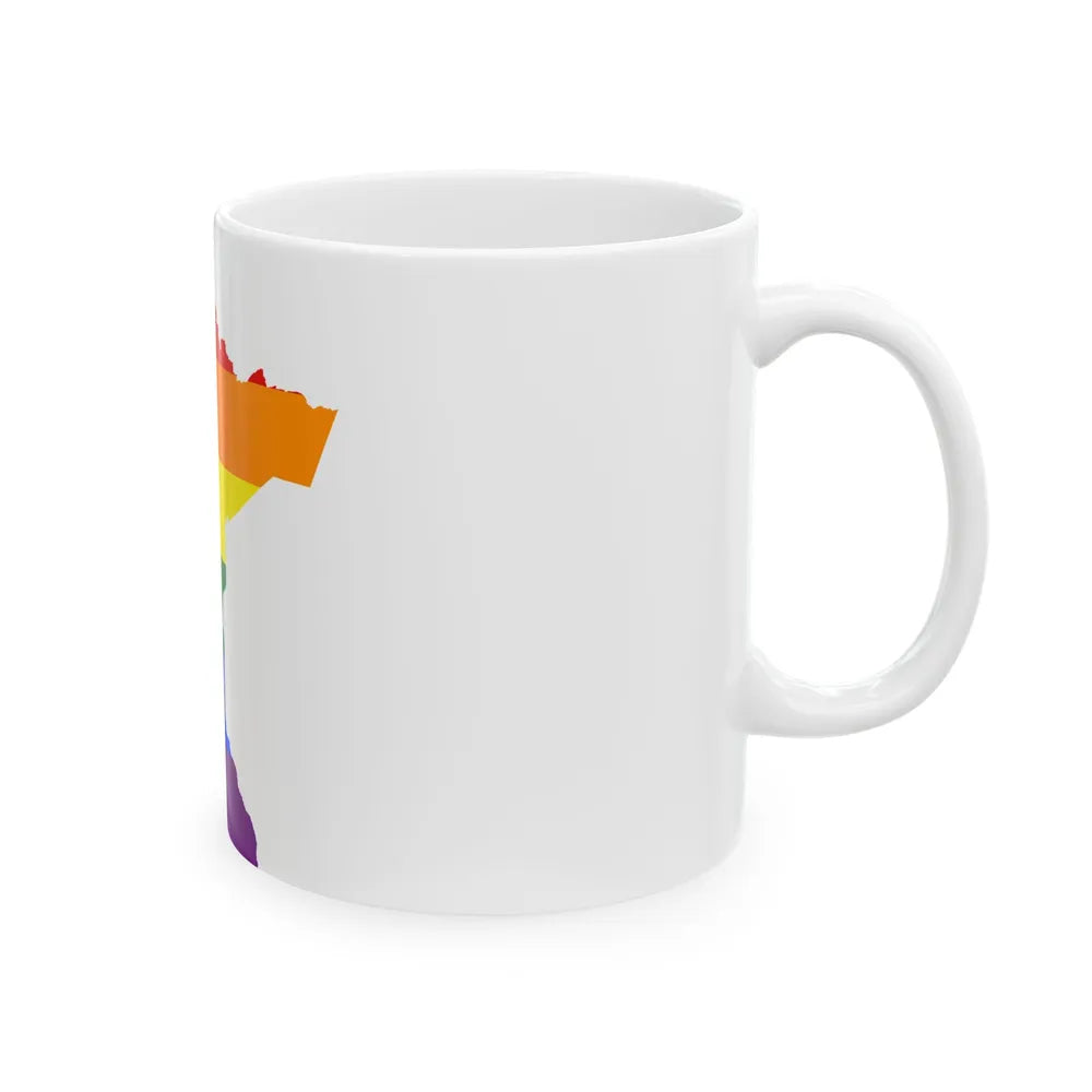 LGBT flag map of Minnesota (United States) White Coffee Mug - Go Mug Yourself