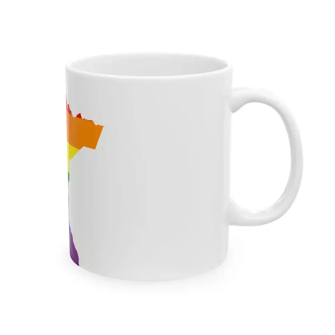 LGBT flag map of Minnesota (United States) White Coffee Mug - Go Mug Yourself