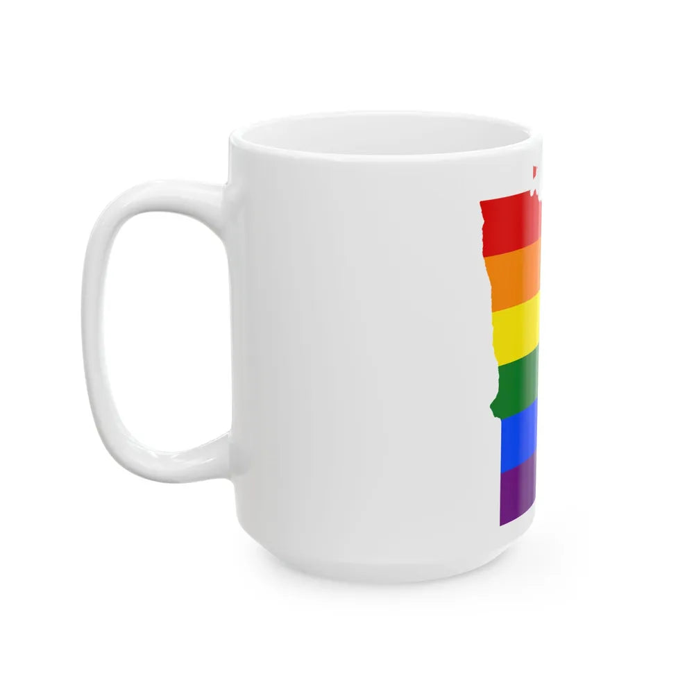 LGBT flag map of Minnesota (United States) White Coffee Mug - Go Mug Yourself