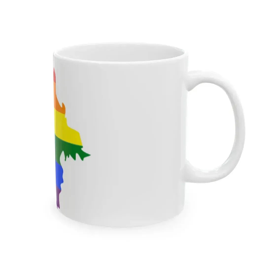 LGBT flag map of Moldova (Moldova) White Coffee Mug - Go Mug Yourself