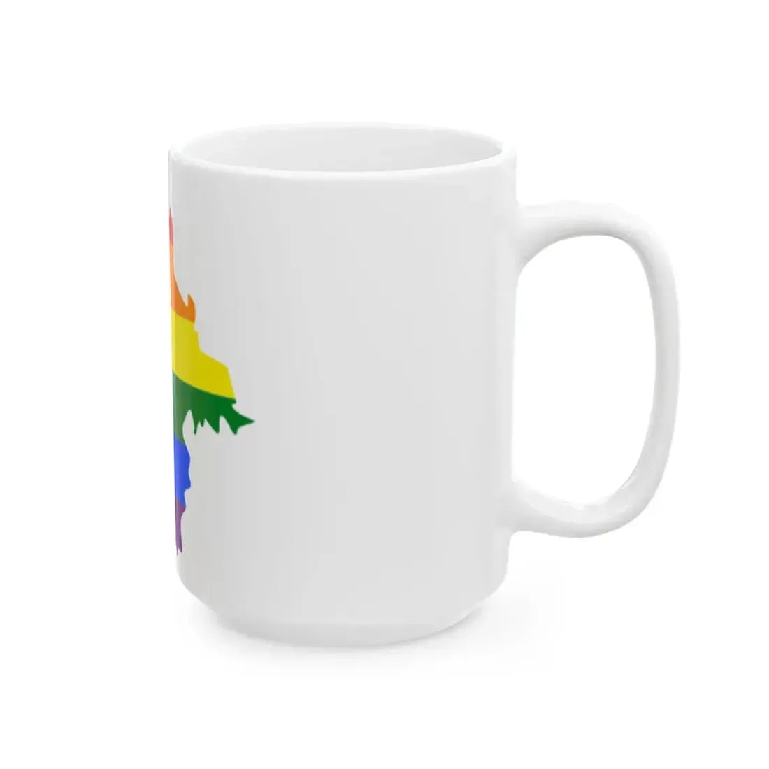 LGBT flag map of Moldova (Moldova) White Coffee Mug - Go Mug Yourself
