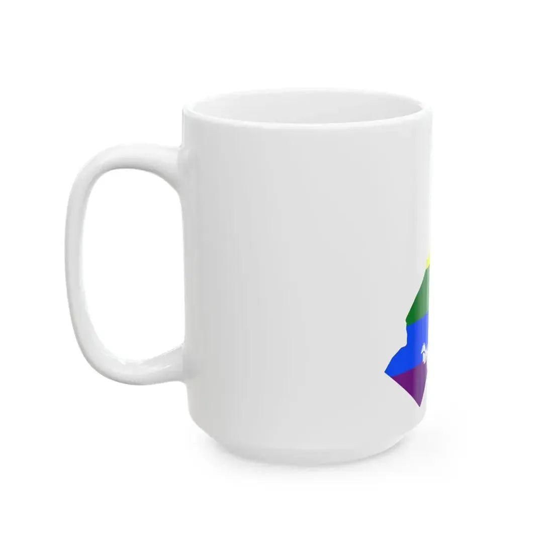 LGBT flag map of Monaco (Monaco) White Coffee Mug - Go Mug Yourself