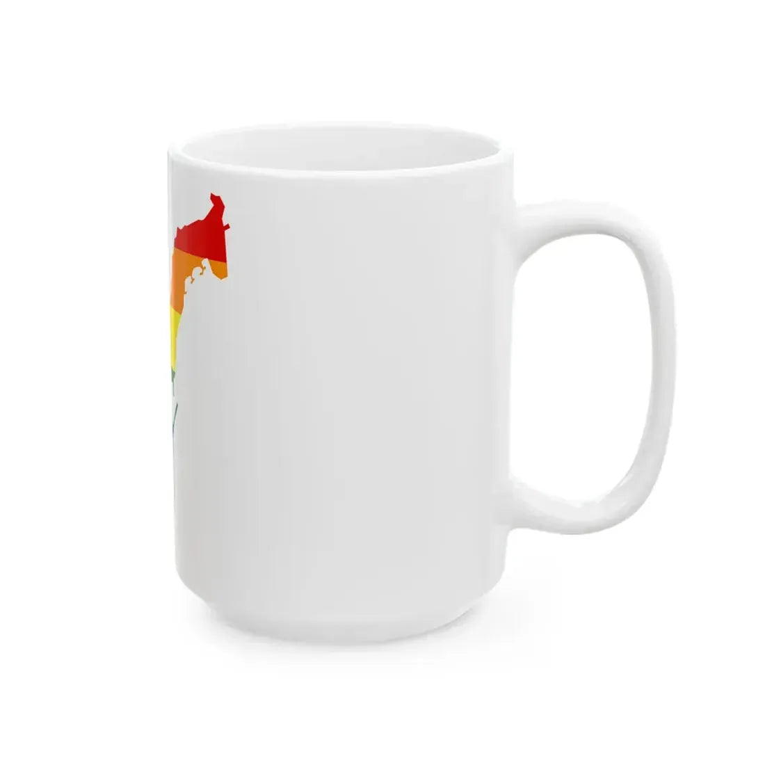 LGBT flag map of Monaco (Monaco) White Coffee Mug - Go Mug Yourself