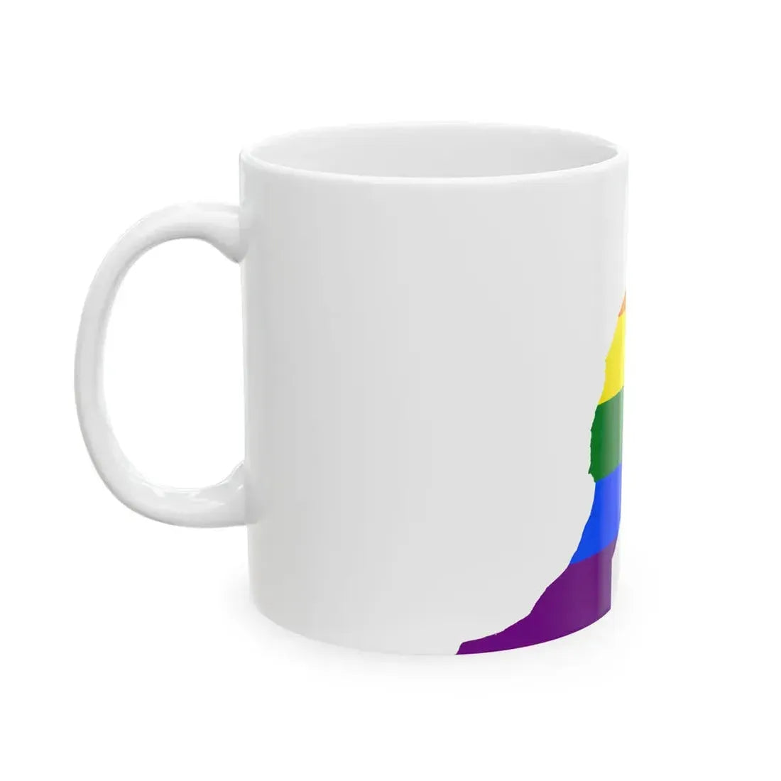 LGBT flag map of Morocco (Morocco) White Coffee Mug - Go Mug Yourself