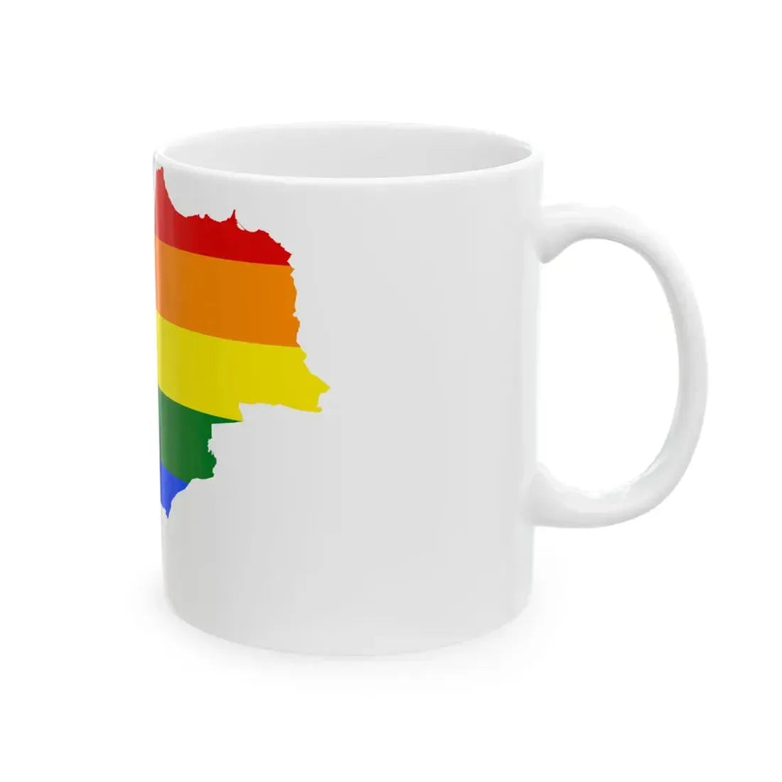 LGBT flag map of Morocco (Morocco) White Coffee Mug - Go Mug Yourself