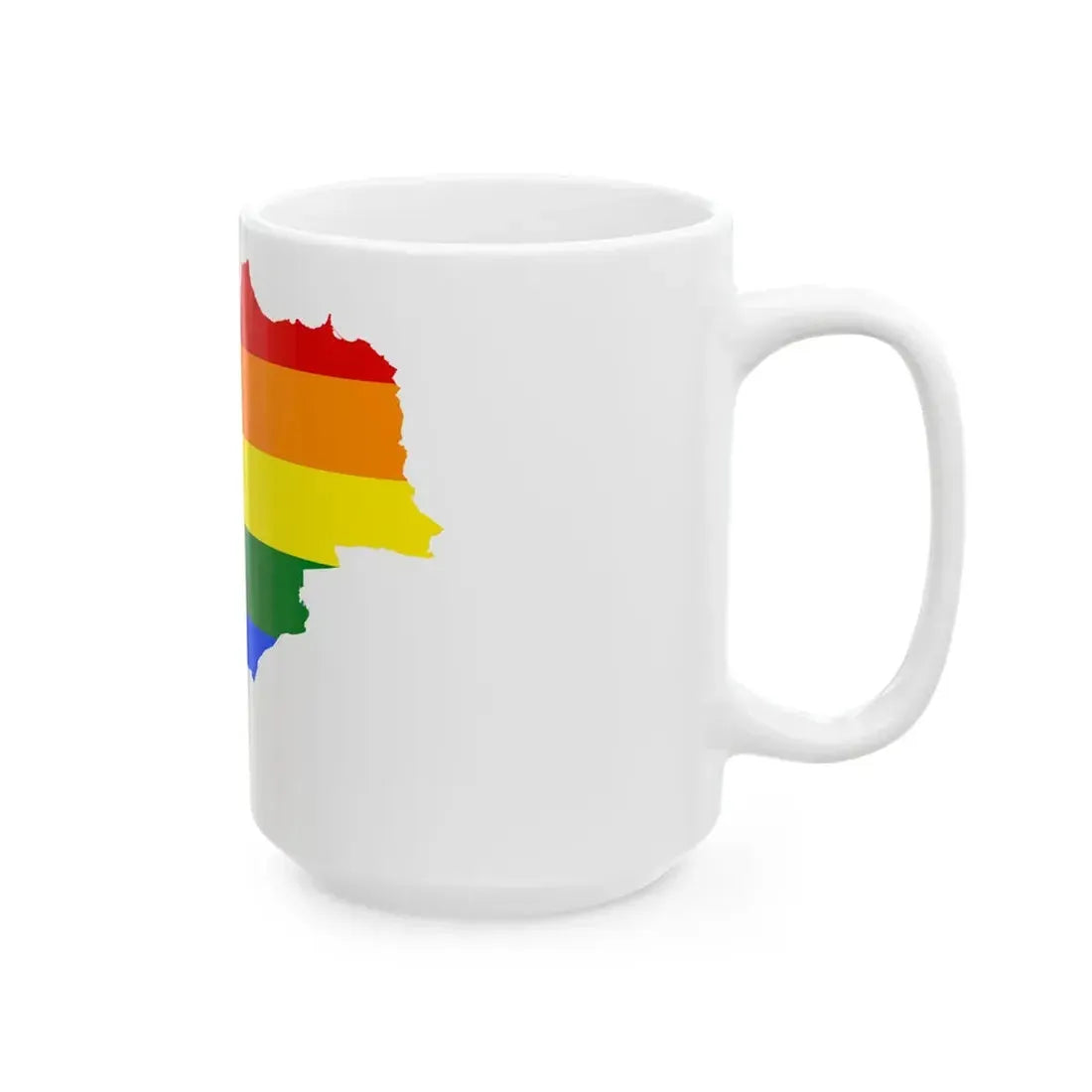 LGBT flag map of Morocco (Morocco) White Coffee Mug - Go Mug Yourself