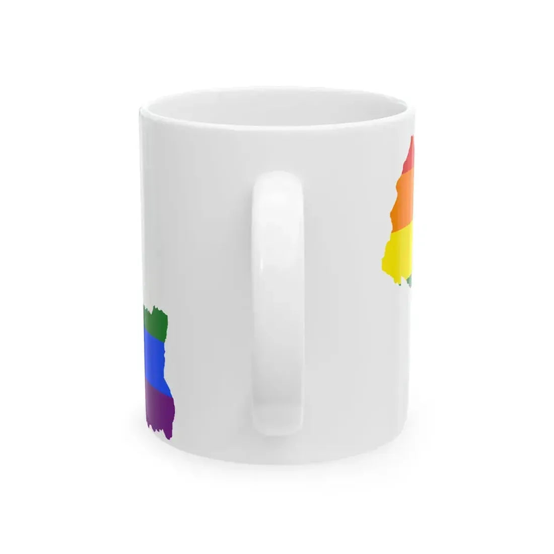 LGBT flag map of Nepal (Nepal) White Coffee Mug - Go Mug Yourself