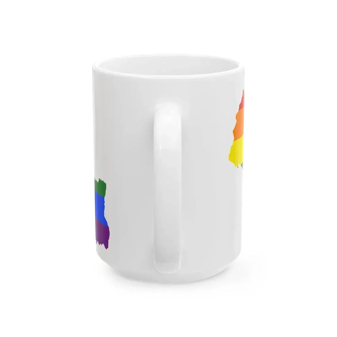 LGBT flag map of Nepal (Nepal) White Coffee Mug - Go Mug Yourself