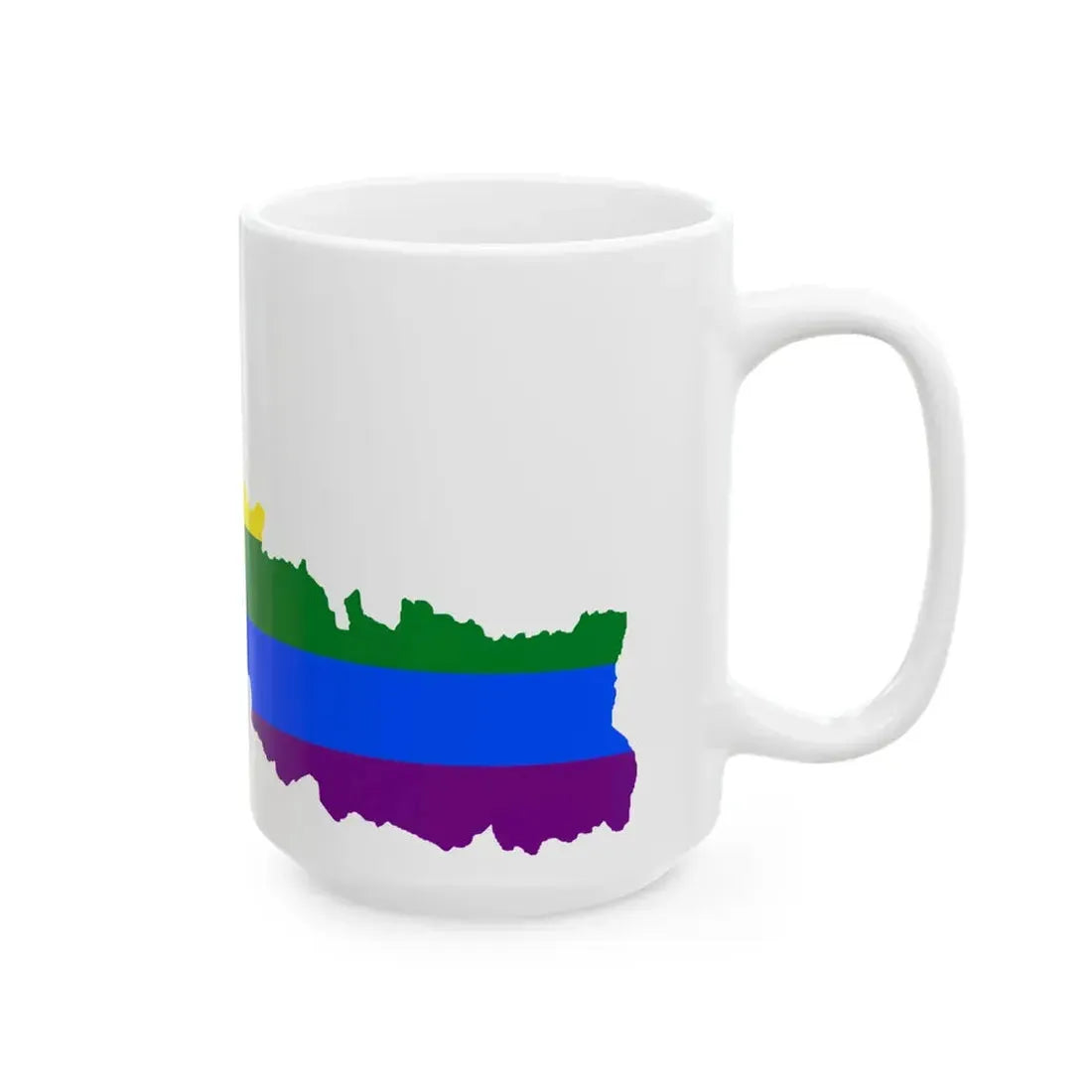 LGBT flag map of Nepal (Nepal) White Coffee Mug - Go Mug Yourself