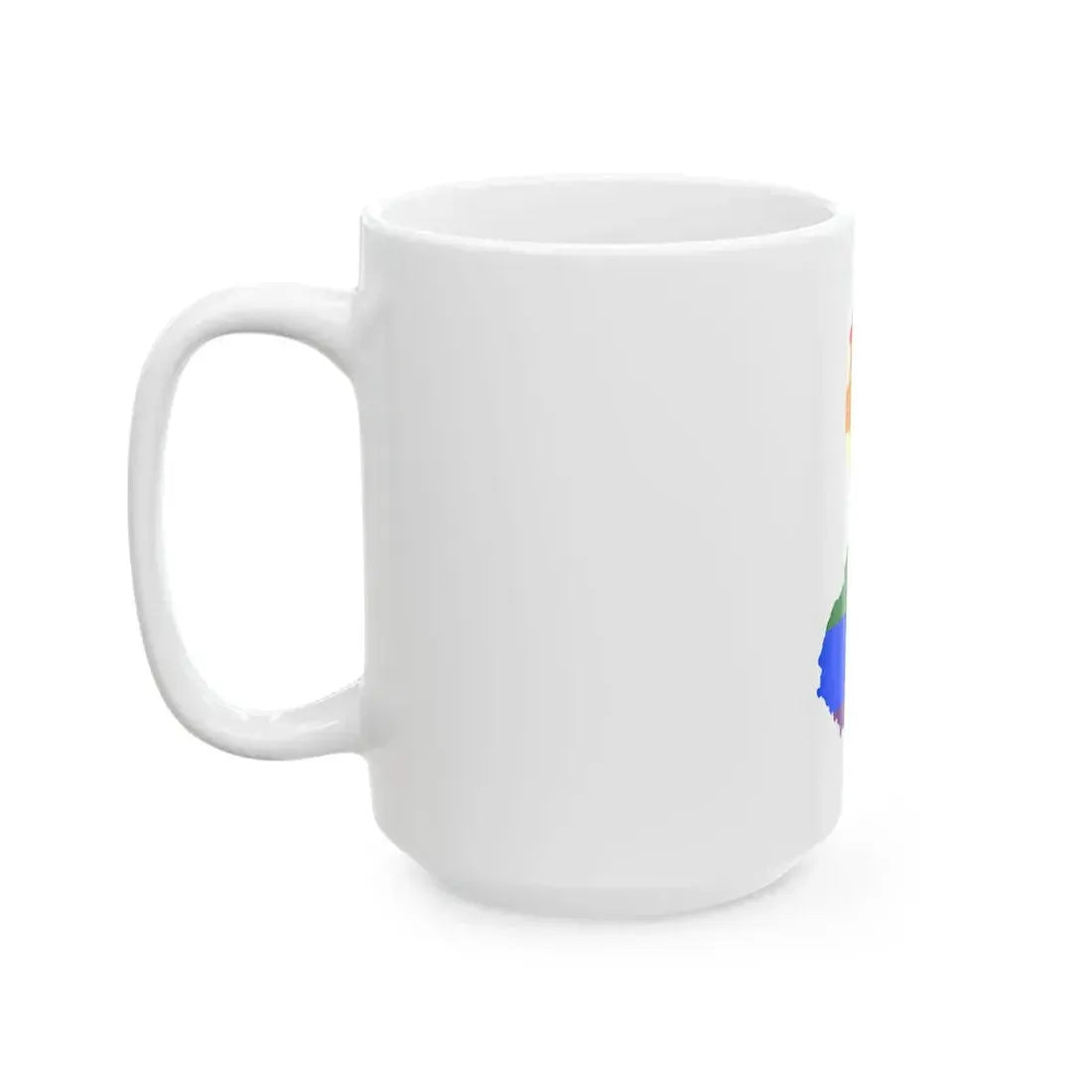 LGBT flag map of New Jersey (United States) White Coffee Mug - Go Mug Yourself
