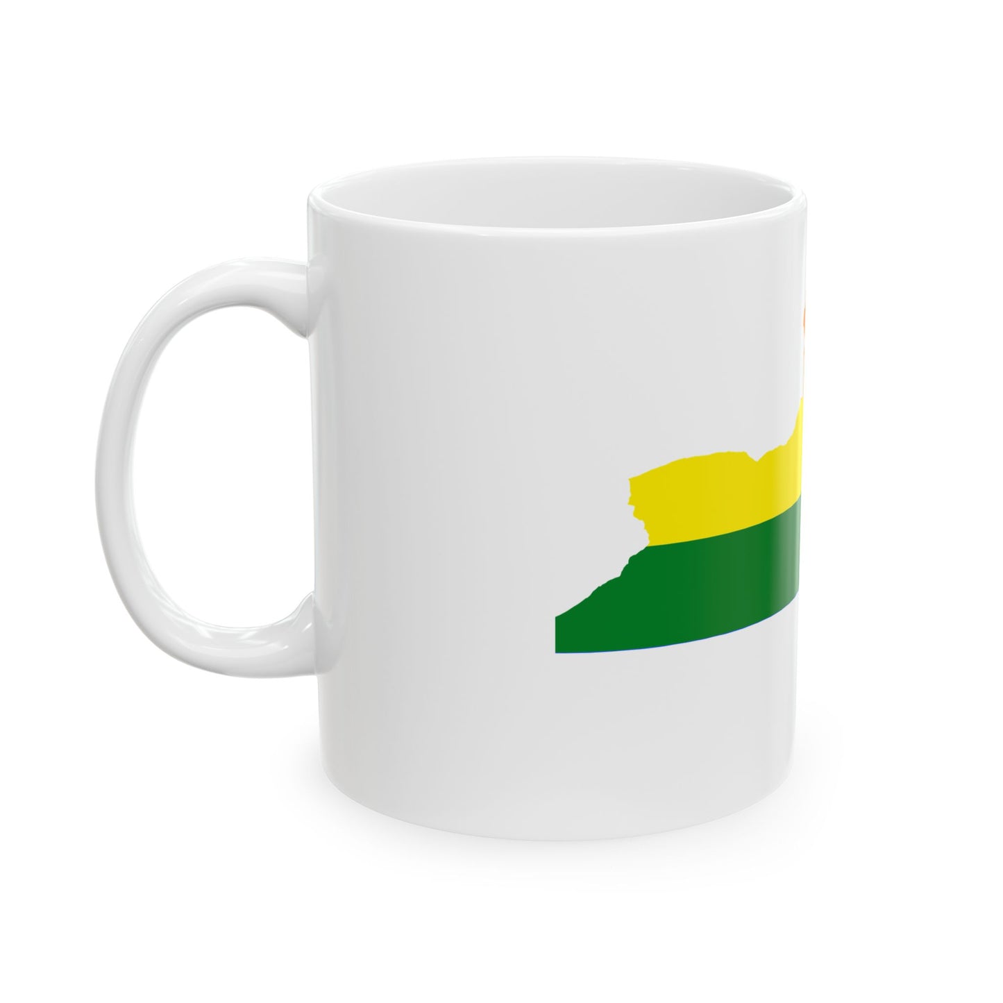 LGBT flag map of New York (United States) White Coffee Mug-Go Mug Yourself