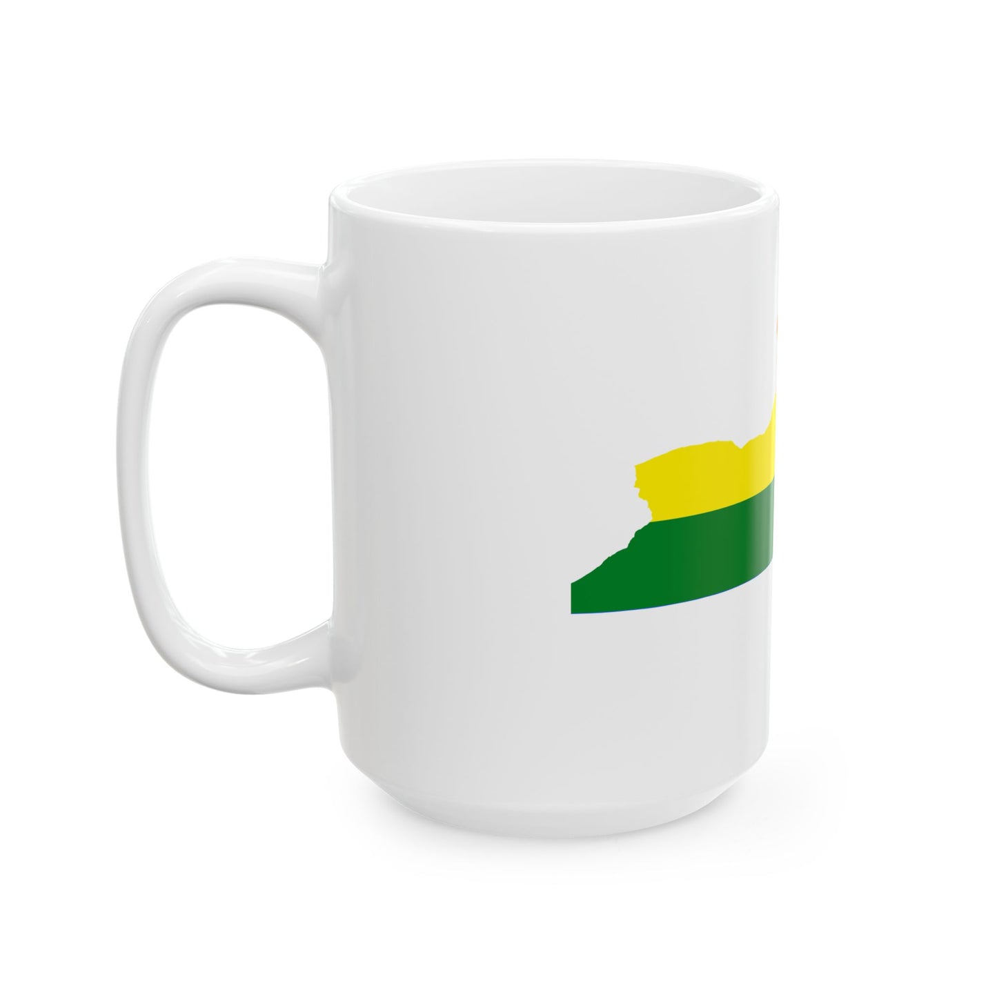 LGBT flag map of New York (United States) White Coffee Mug-Go Mug Yourself