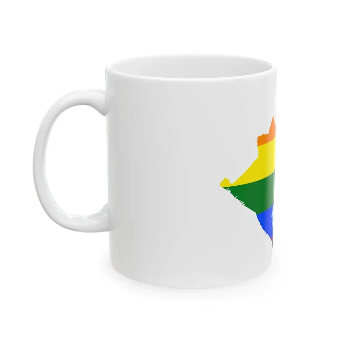 LGBT flag map of Nicaragua (Nicaragua) White Coffee Mug - Go Mug Yourself