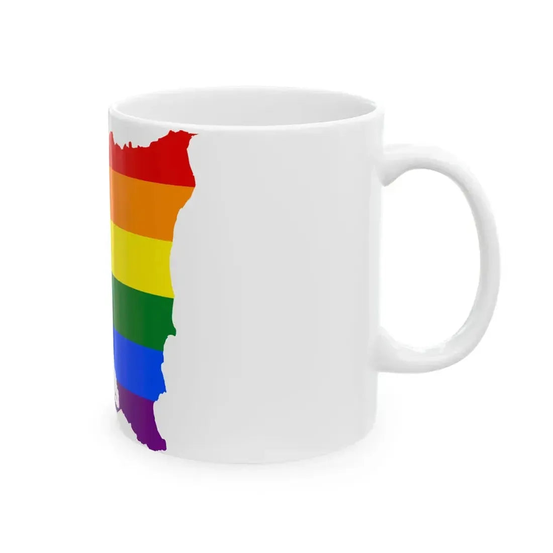 LGBT flag map of Nicaragua (Nicaragua) White Coffee Mug - Go Mug Yourself