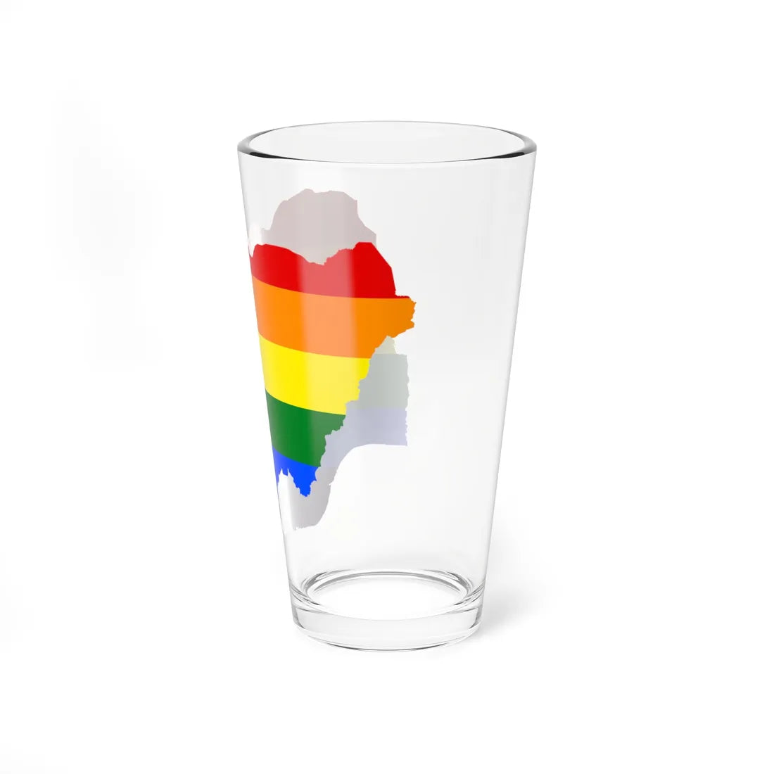 LGBT flag map of Nigeria (Niger) Pint Glass 16oz - Go Mug Yourself