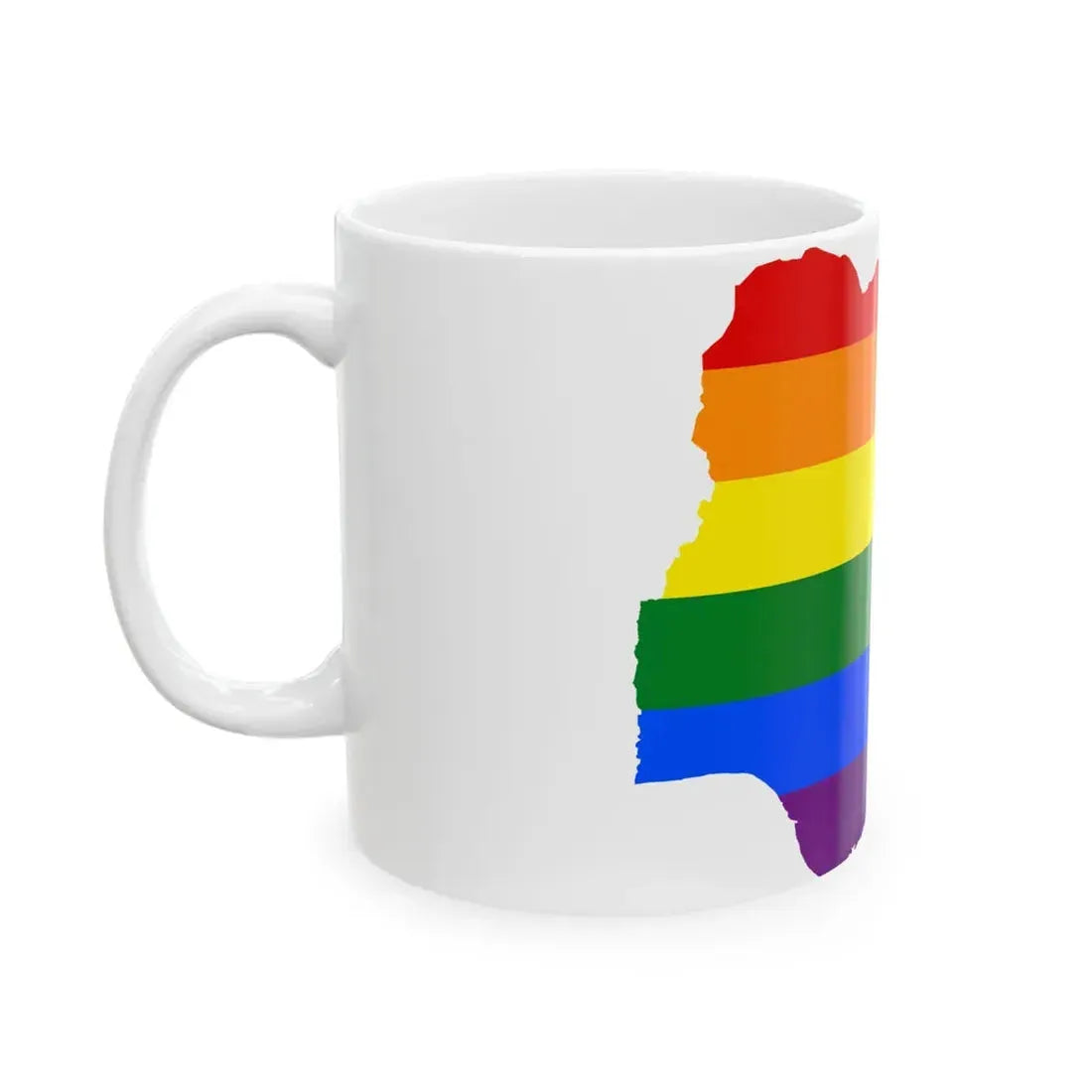 LGBT flag map of Nigeria (Niger) White Coffee Mug - Go Mug Yourself