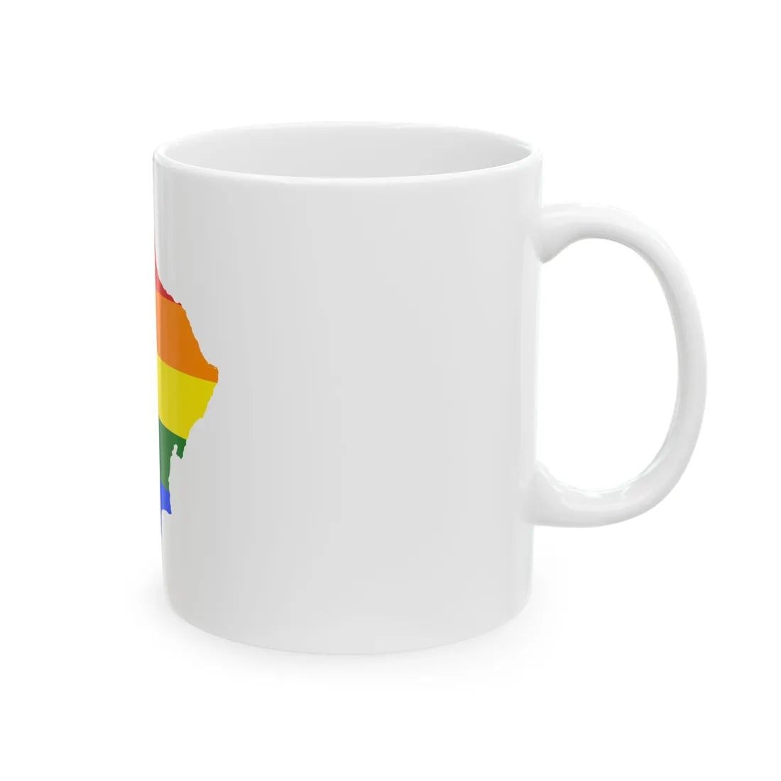 LGBT flag map of Oman (Oman) White Coffee Mug - Go Mug Yourself