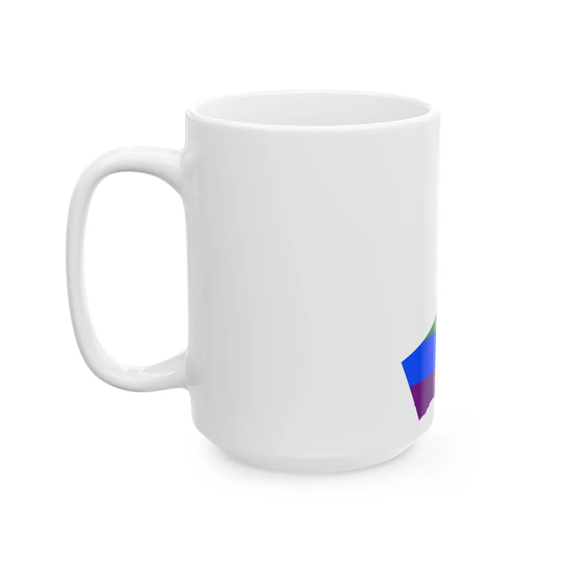 LGBT flag map of Oman (Oman) White Coffee Mug - Go Mug Yourself