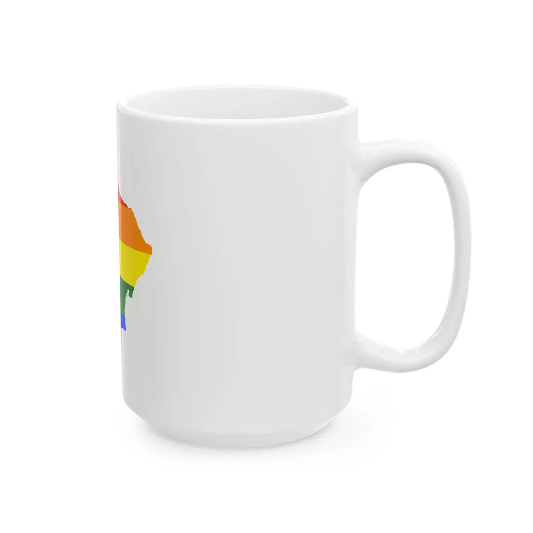 LGBT flag map of Oman (Oman) White Coffee Mug - Go Mug Yourself