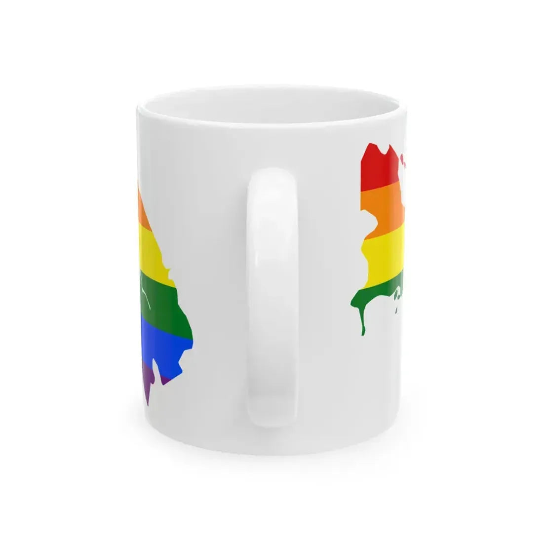 LGBT flag map of Panama (Panama) White Coffee Mug - Go Mug Yourself