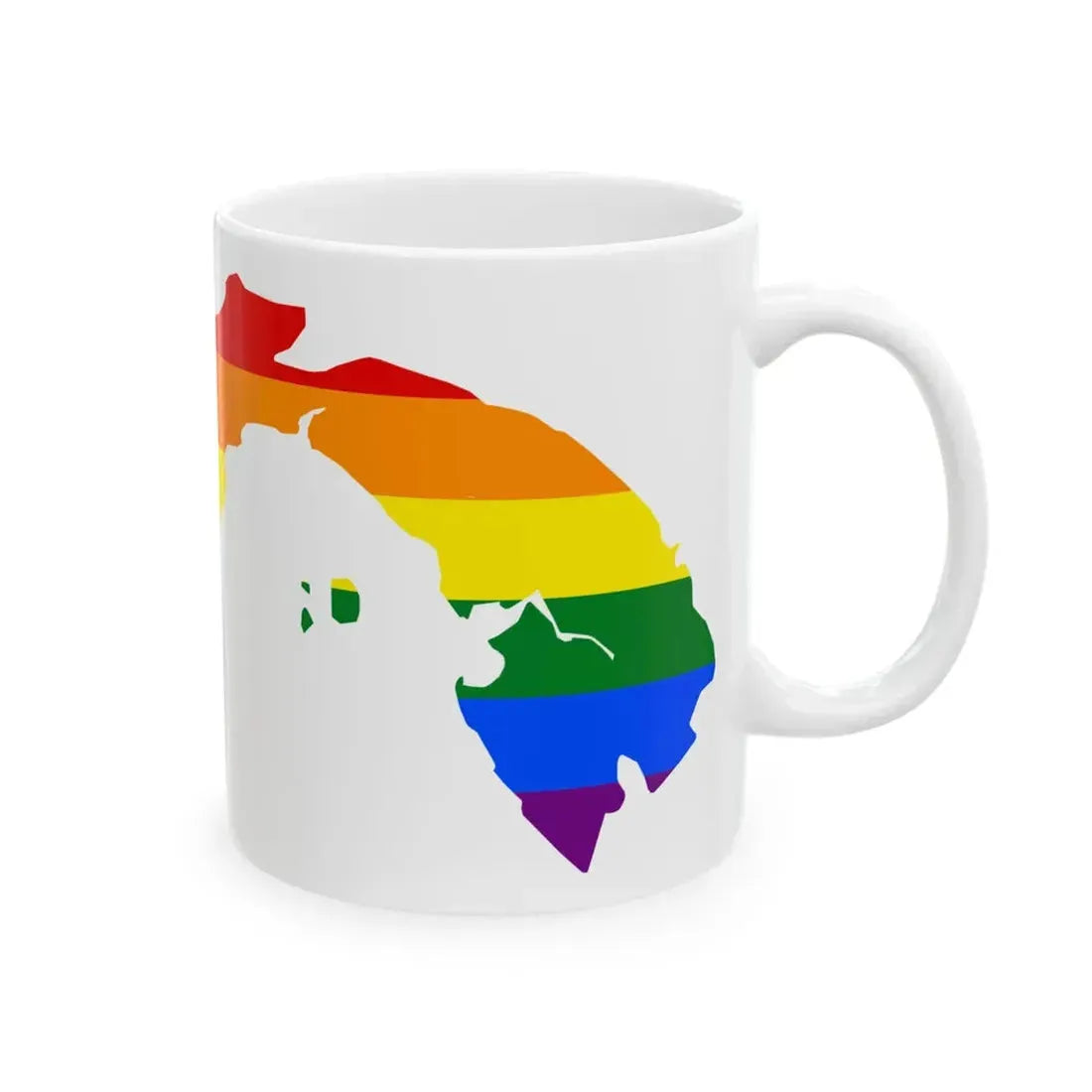 LGBT flag map of Panama (Panama) White Coffee Mug - Go Mug Yourself