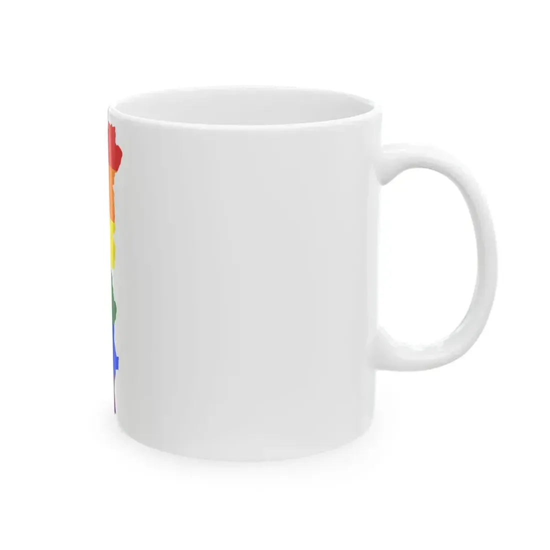 LGBT flag map of Portugal (Portugal) White Coffee Mug - Go Mug Yourself