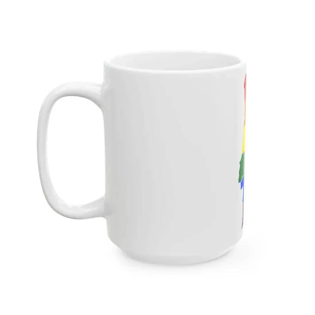 LGBT flag map of Portugal (Portugal) White Coffee Mug - Go Mug Yourself