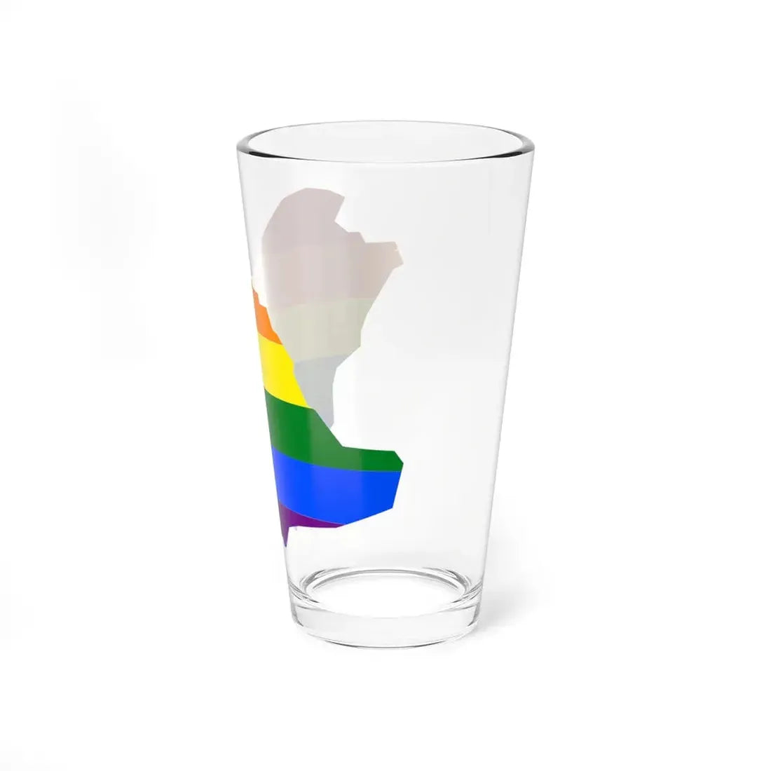 LGBT flag map of Saudi Arabia (Saudi Arabia) Pint Glass 16oz - Go Mug Yourself