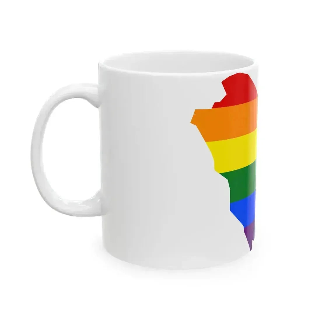 LGBT flag map of Saudi Arabia (Saudi Arabia) White Coffee Mug - Go Mug Yourself