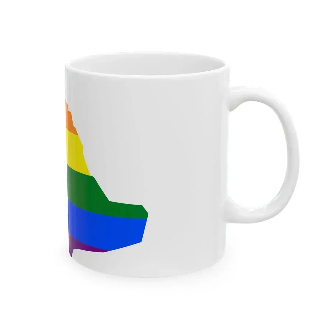 LGBT flag map of Saudi Arabia (Saudi Arabia) White Coffee Mug - Go Mug Yourself