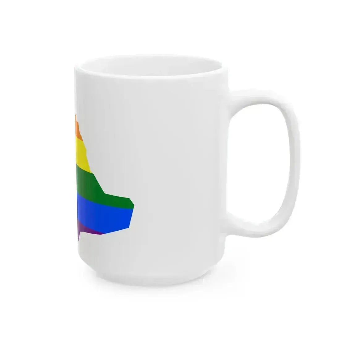 LGBT flag map of Saudi Arabia (Saudi Arabia) White Coffee Mug - Go Mug Yourself