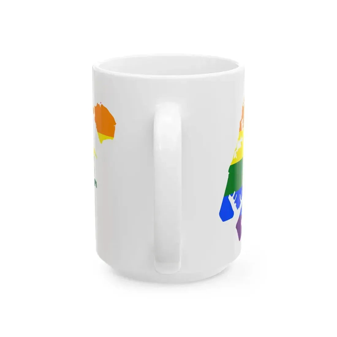 LGBT flag map of Singapore (Singapore) White Coffee Mug - Go Mug Yourself