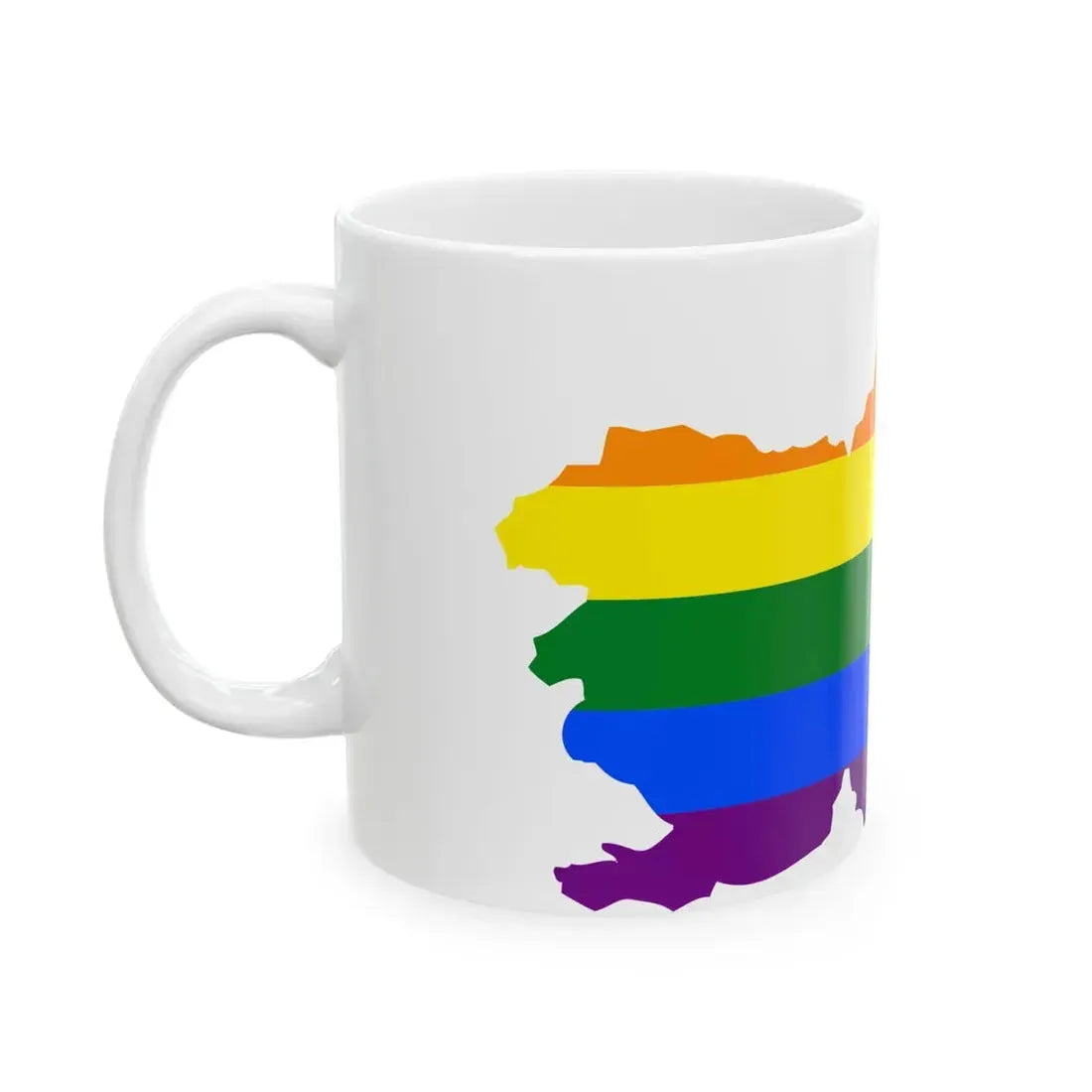 LGBT flag map of Slovenia (Slovenia) White Coffee Mug - Go Mug Yourself