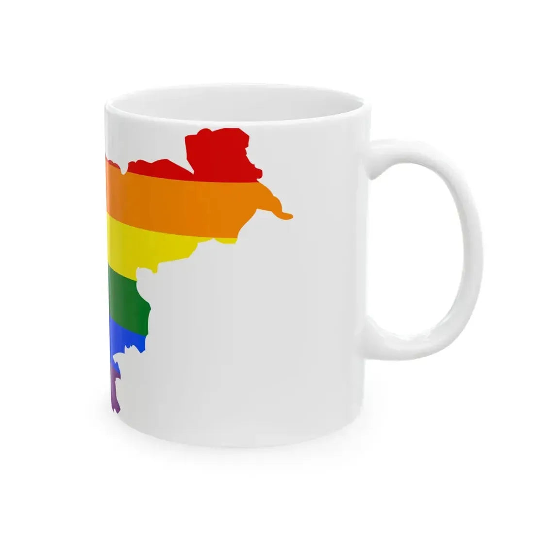 LGBT flag map of Slovenia (Slovenia) White Coffee Mug - Go Mug Yourself