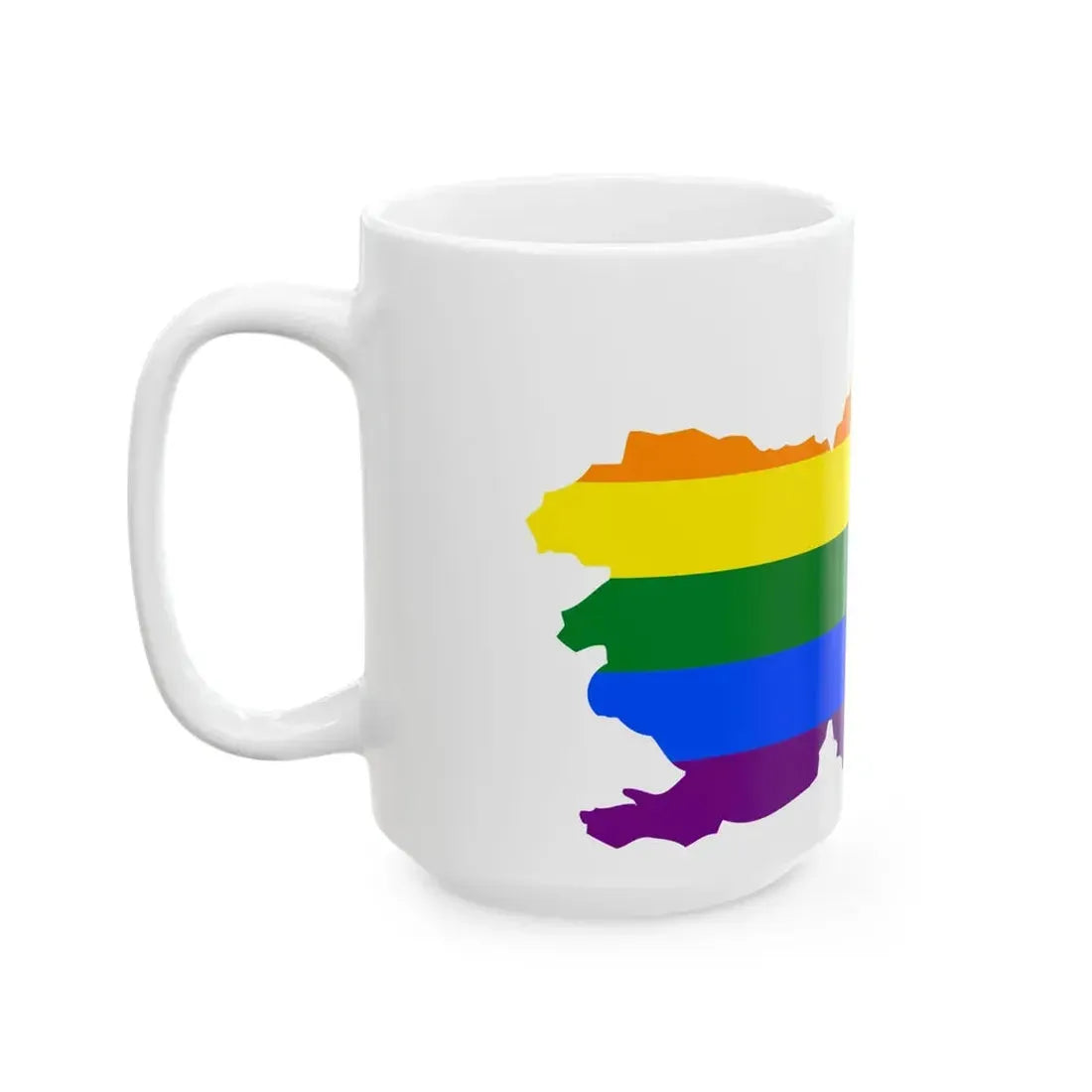LGBT flag map of Slovenia (Slovenia) White Coffee Mug - Go Mug Yourself