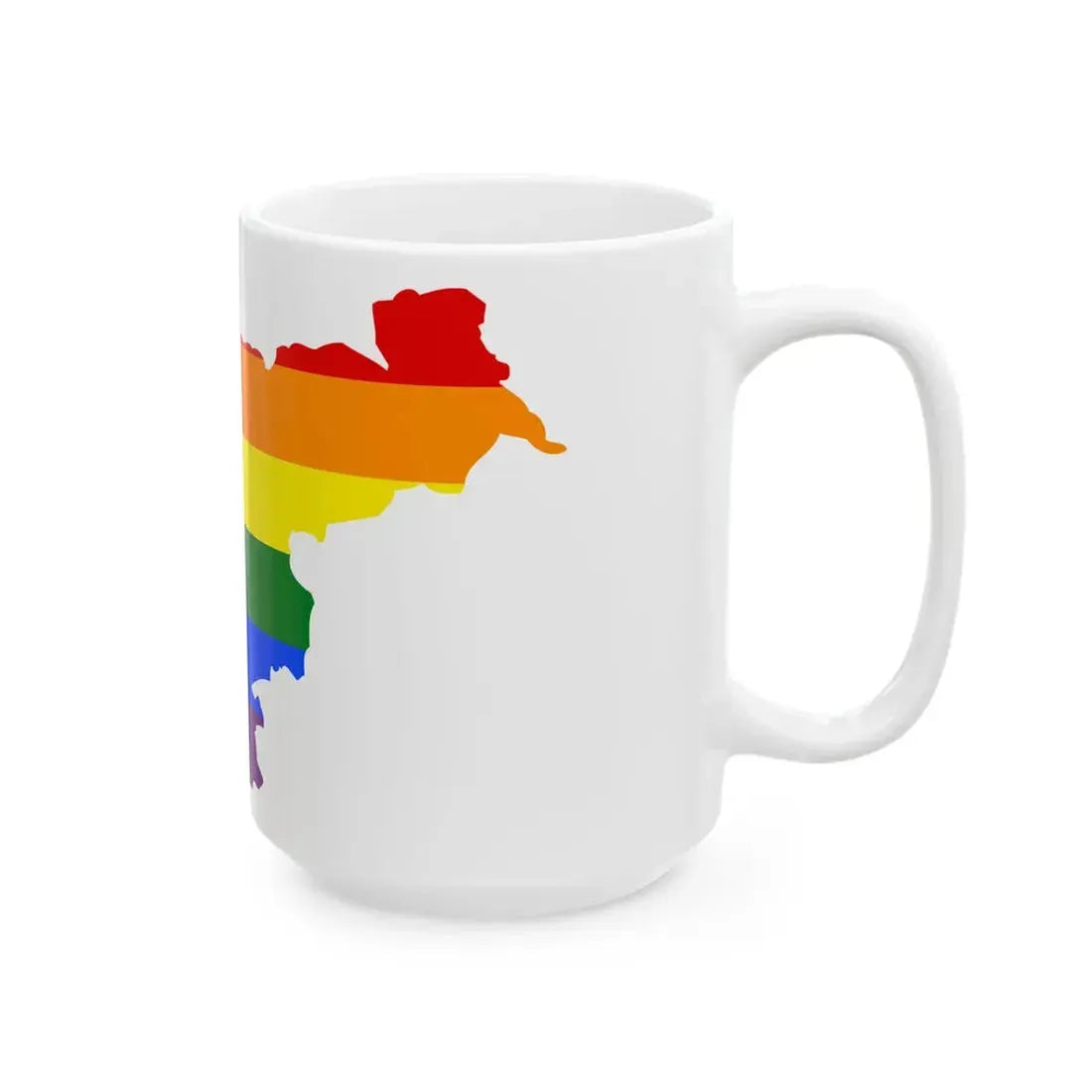 LGBT flag map of Slovenia (Slovenia) White Coffee Mug - Go Mug Yourself