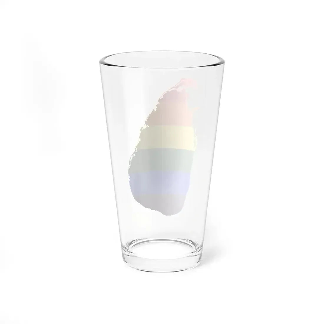 LGBT flag map of Sri Lanka (Sri Lanka) Pint Glass 16oz - Go Mug Yourself