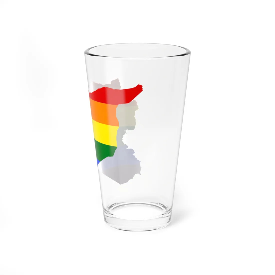 LGBT flag map of Syria (Syria) Pint Glass 16oz - Go Mug Yourself