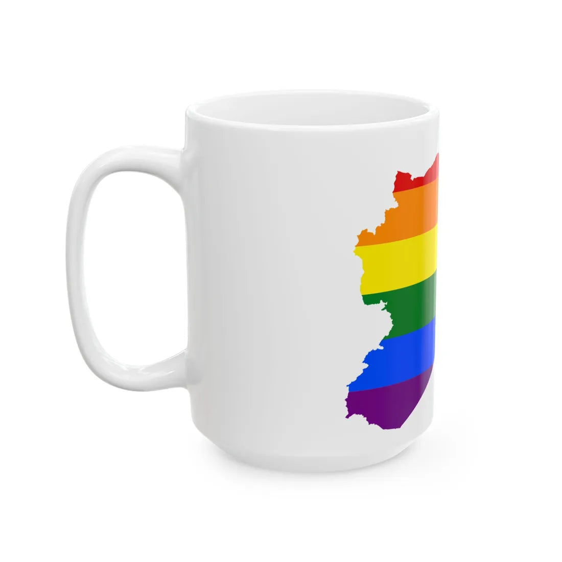 LGBT flag map of Syria (Syria) White Coffee Mug - Go Mug Yourself