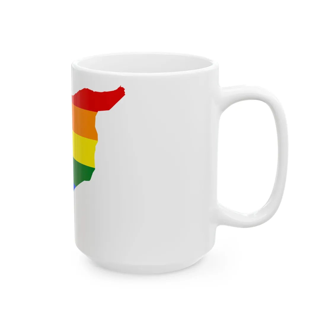 LGBT flag map of Syria (Syria) White Coffee Mug - Go Mug Yourself