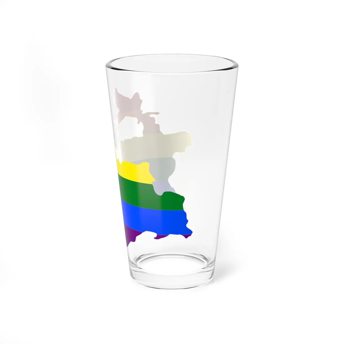 LGBT flag map of Tajikistan (Tajikistan) Pint Glass 16oz - Go Mug Yourself