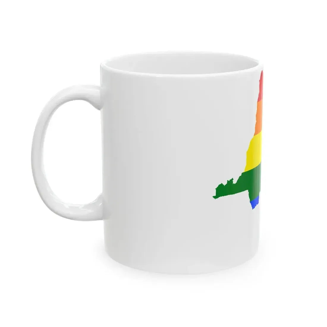 LGBT flag map of the Democratic Republic of the Congo (Congo) White Coffee Mug - Go Mug Yourself