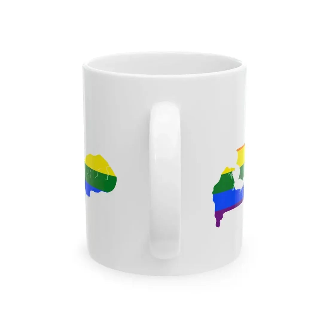 LGBT flag map of The Gambia (Gambia) White Coffee Mug - Go Mug Yourself
