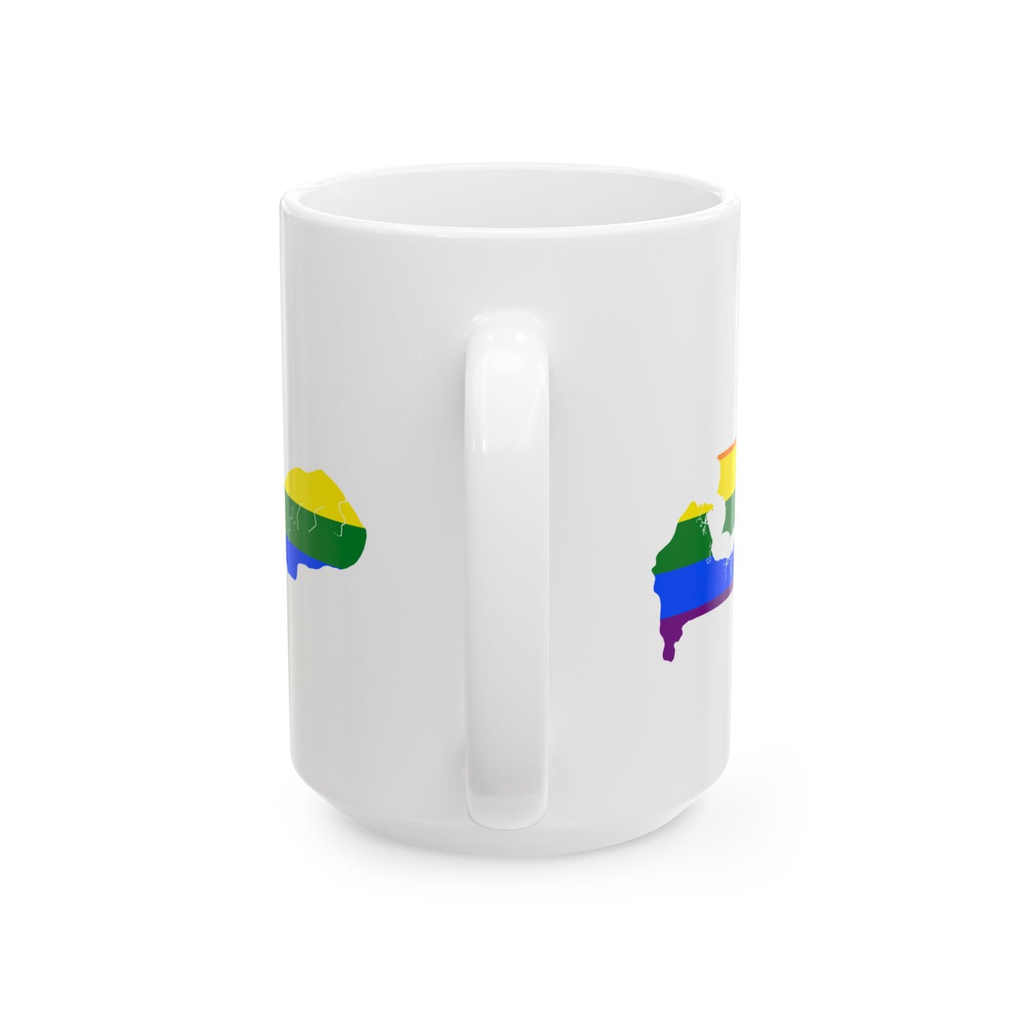 LGBT flag map of The Gambia (Gambia) White Coffee Mug-Go Mug Yourself