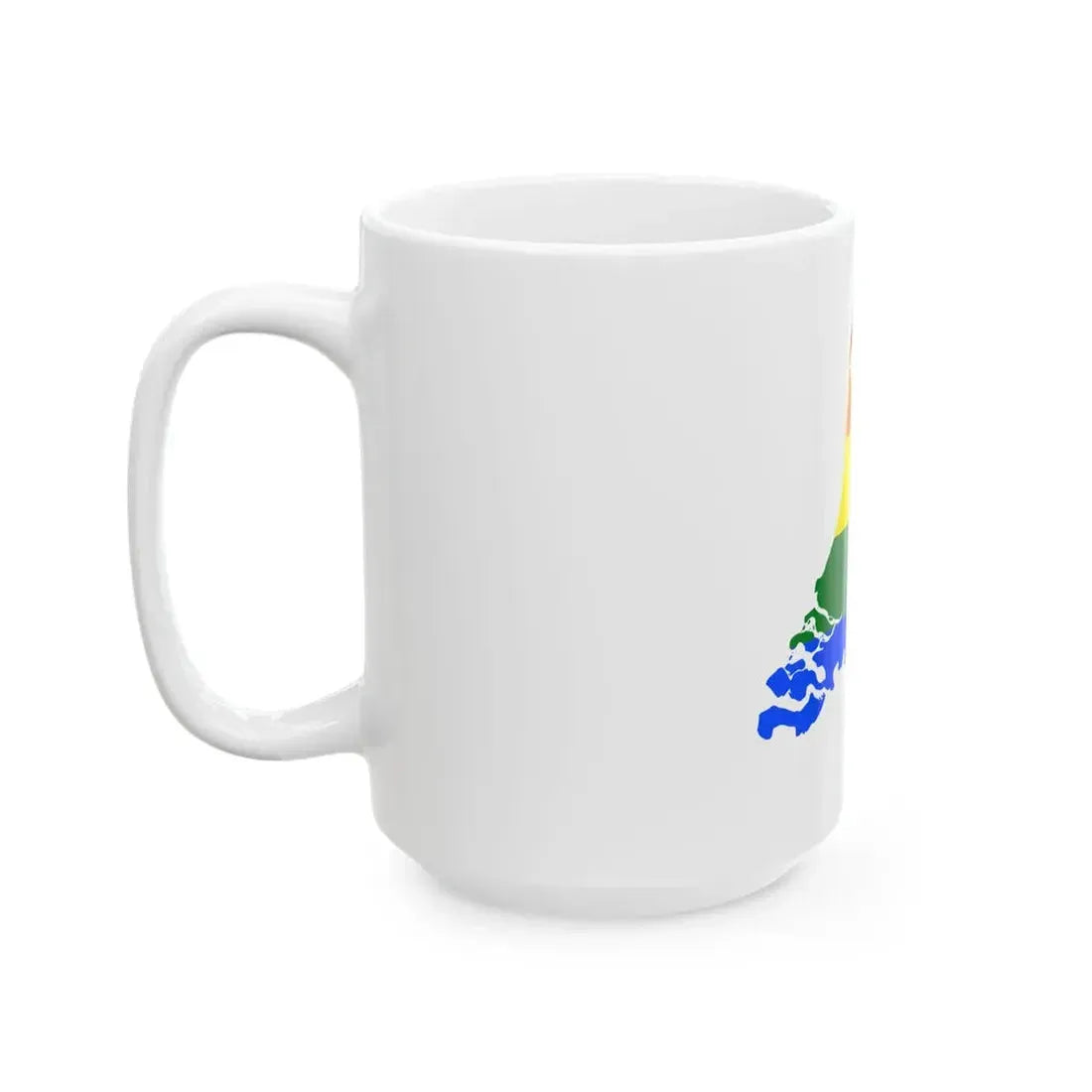 LGBT flag map of the Netherlands (Netherlands) White Coffee Mug - Go Mug Yourself