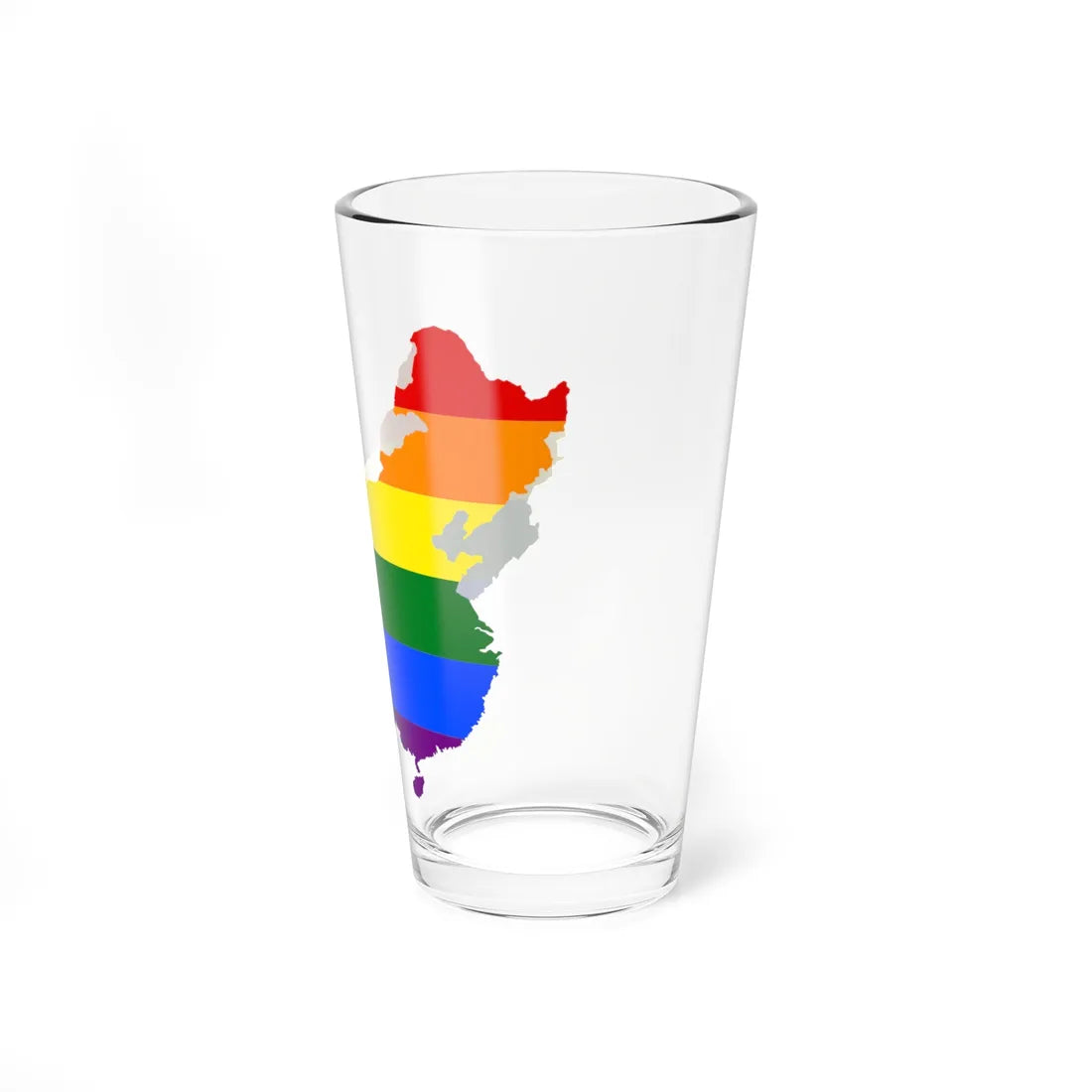 LGBT flag map of the Peoples Republic of China (China) Pint Glass 16oz - Go Mug Yourself